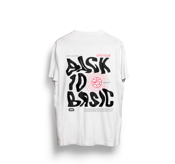 camiseta back to basic blanca trasero